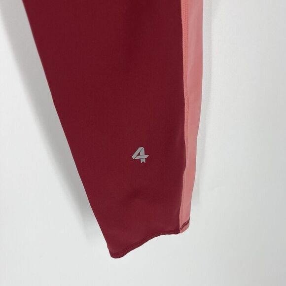 Anthropologie Fourlaps Leggings Size Medium Women Red Pink Plyo Workout Athletic - Picture 8 of 10